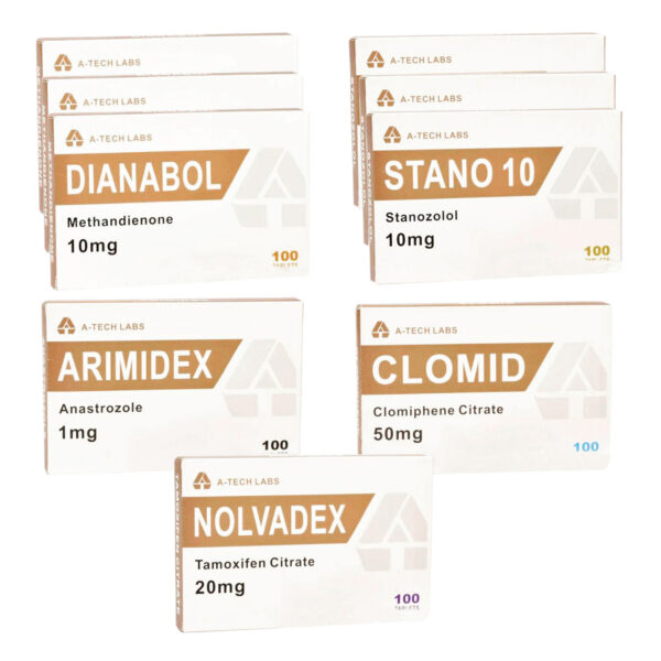 Pack Prise De Masse Sèche Stéroides Oraux Dianabol + Winstrol (8 Semaines) A Tech Labs