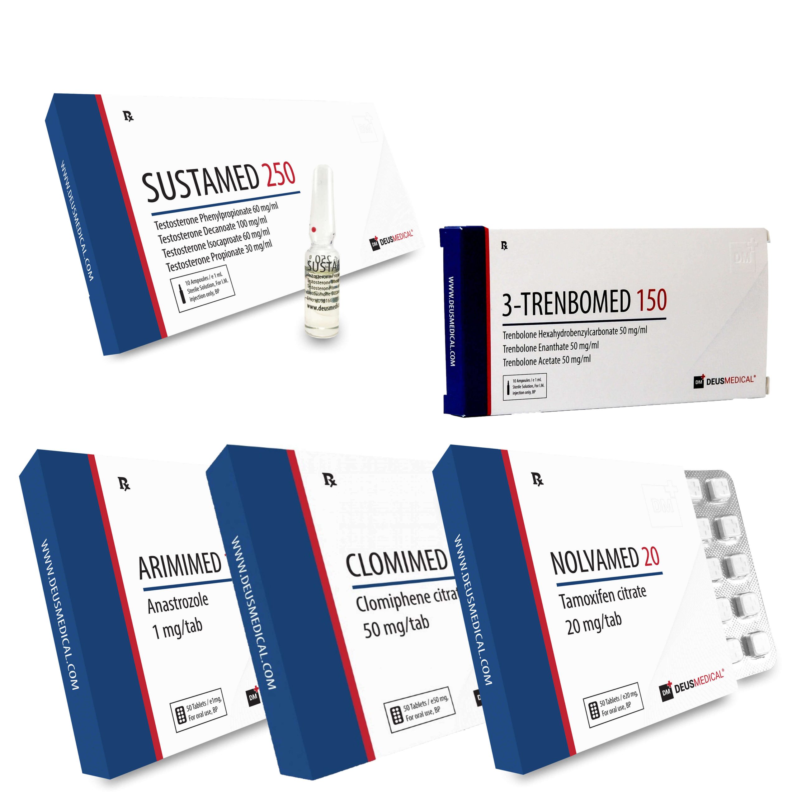 Deus Medical Classic INJECT dry mass gain pack Sustanon Tri Tren 10 weeks