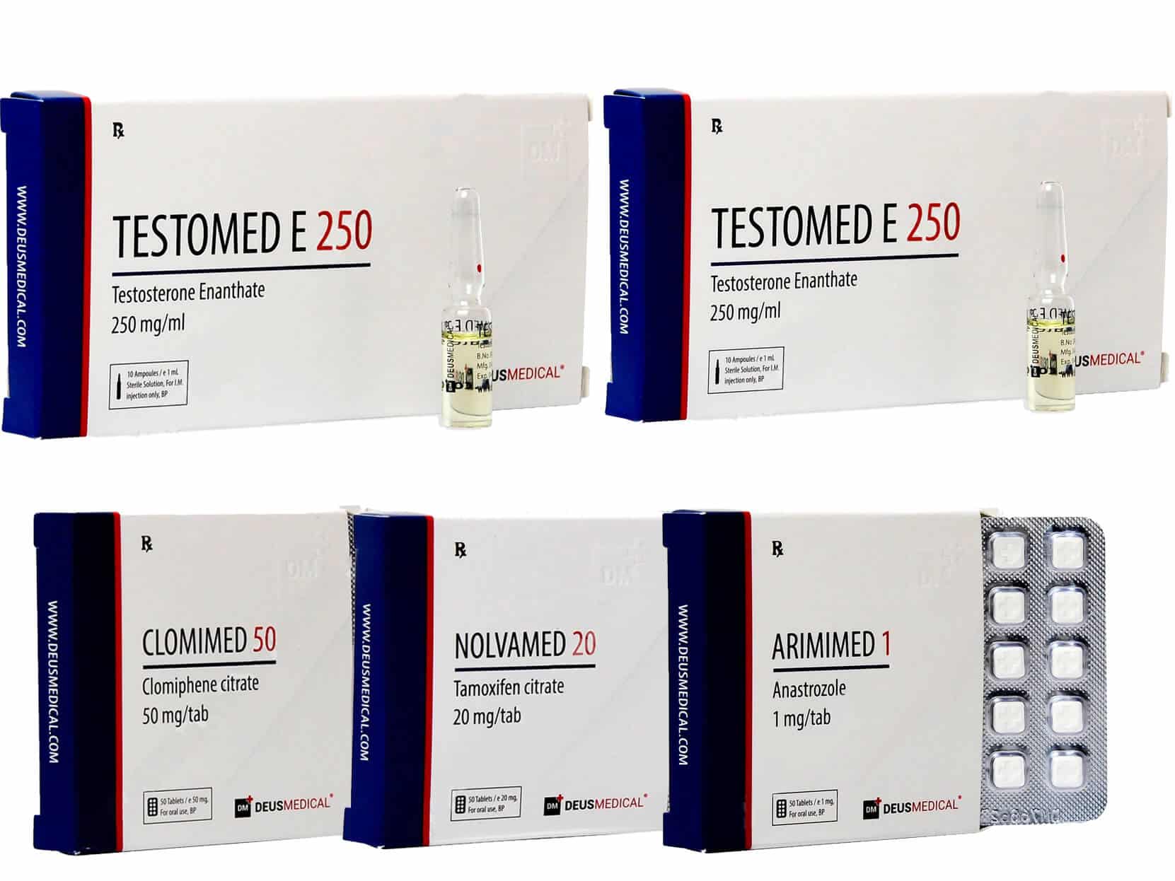 Mass gain pack 8 weeks Testosterone Enanthate Protection PCT Deus Medical