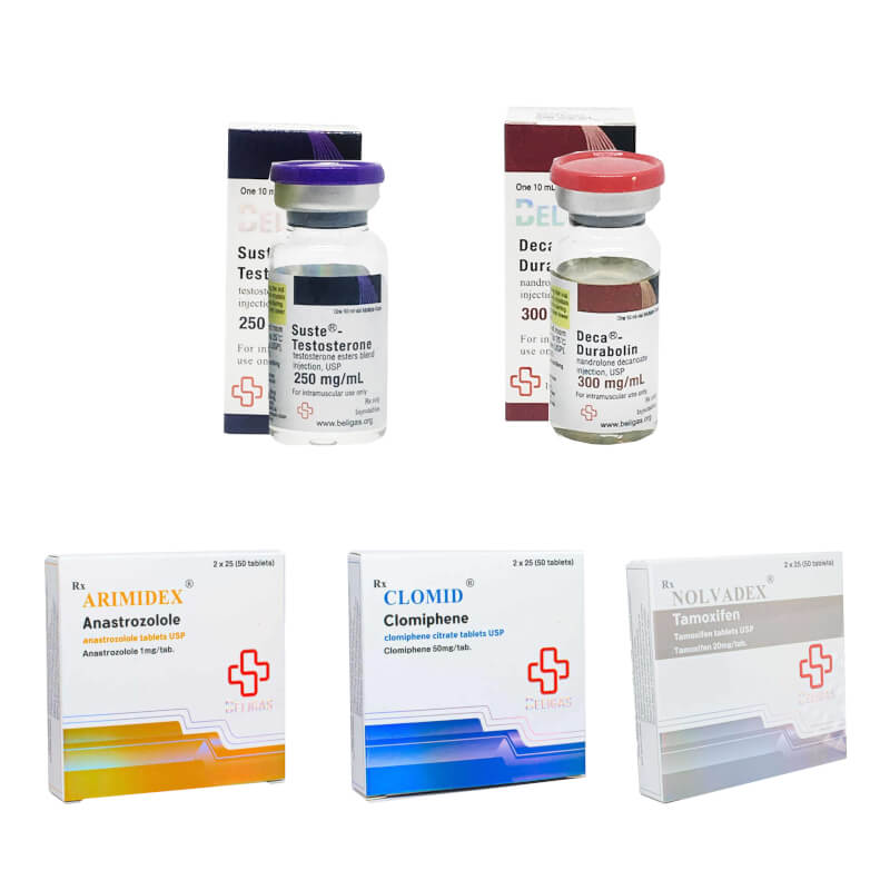 Pack prise de masse Classique (8 semaines) Sustanon + Deca durabolin + Protection + PCT Beligas pharmaceuticals International