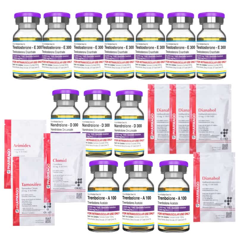 Pack prise de masse extreme TEST E DECA TREN A DIANABOL 16 semaines PHARMAQO INT