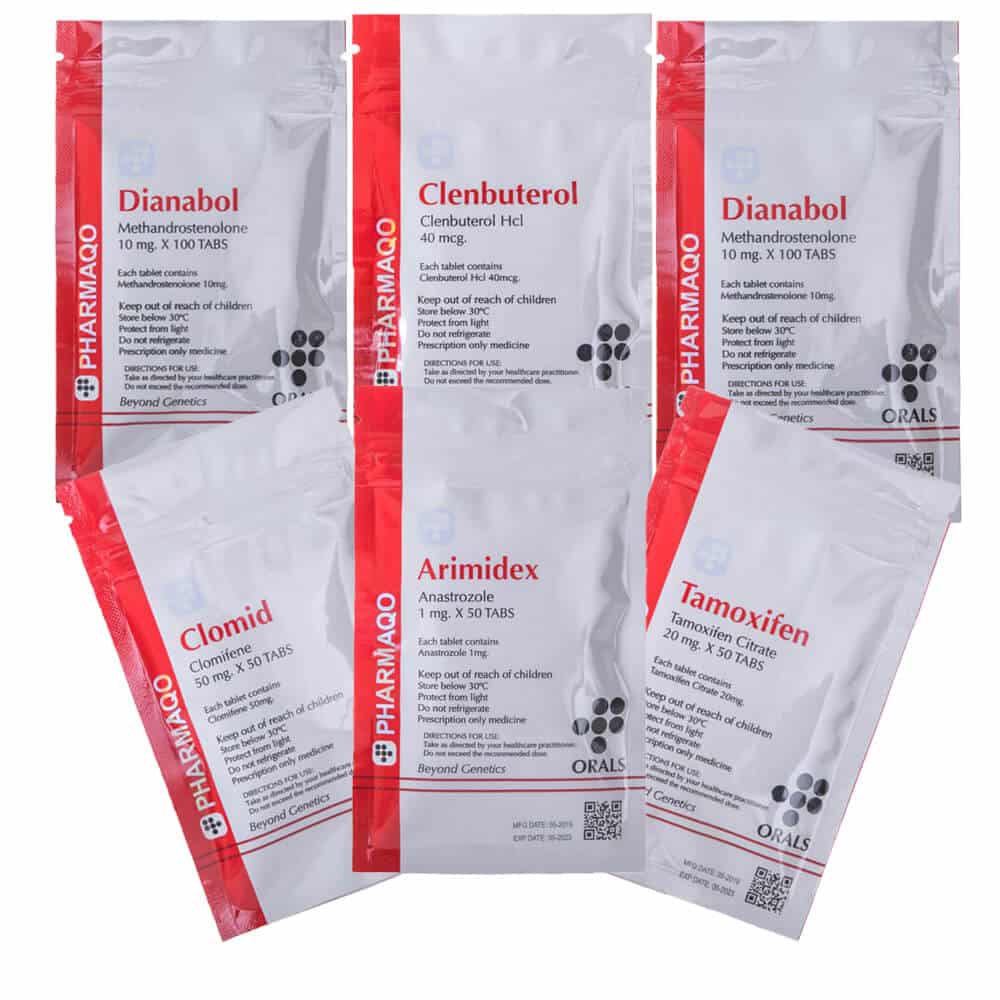 1 LEAN MUSCLE PACK ORAL DIANABOL CLENBUTEROL PCT 8 weeks Pharmaqo Labs