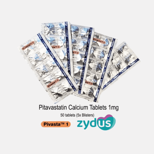 Pitavastatin 1mg (Pivasta 1) (50 tabs 5 Blisters) Driada Medical