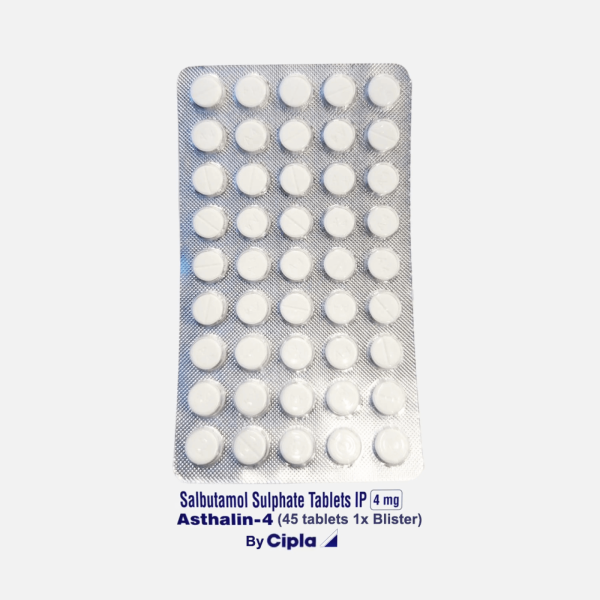 Salbutamol 4mg (Asthalin 4) (45 tabs 1 Blister) Driada Medical
