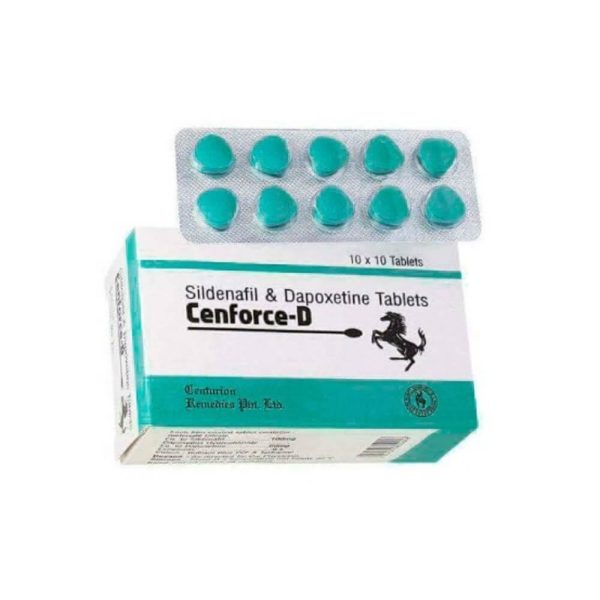 Cenforce D (Sildenafil Citrate 100mg + Dapoxetine 60mg) (100 tabs) - CENTURION