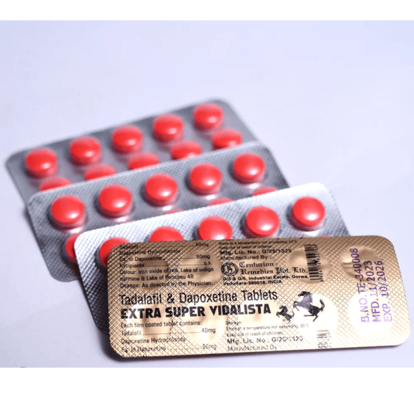 EXTRA SUPER VIDALISTA (Tadalafil + Dapoxetine) (100 tabs) - CENTURION